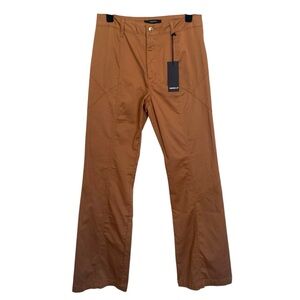 Forever 21 High Rise Bootcut Pants Tan Women’s M Stretch Seamed NWT Y2K